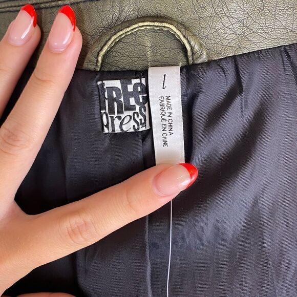Fresh Press Imitation Leather Jacket Size L - Picture 5 of 6